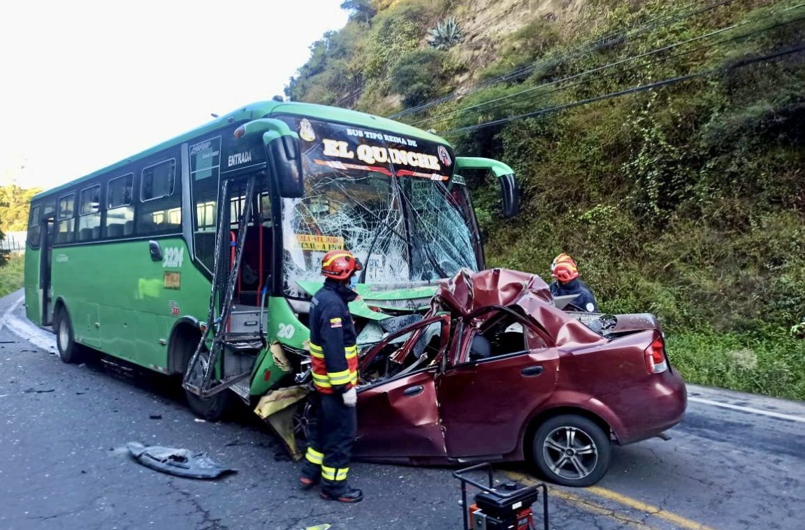 Choque Entre Un Bus Y Un Autom Vil Deja Dos Fallecidos Y Un Herido En