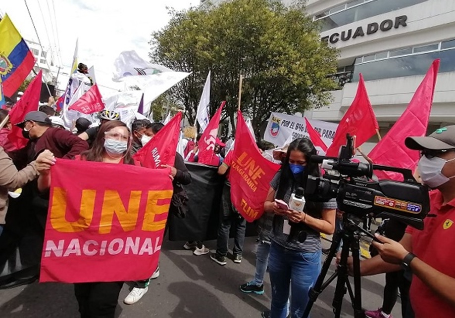 La UNE convoca a una movilización nacional para el próximo 4 de julio