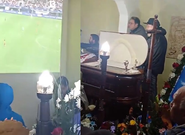Transmiten partido de Copa América durante un funeral
