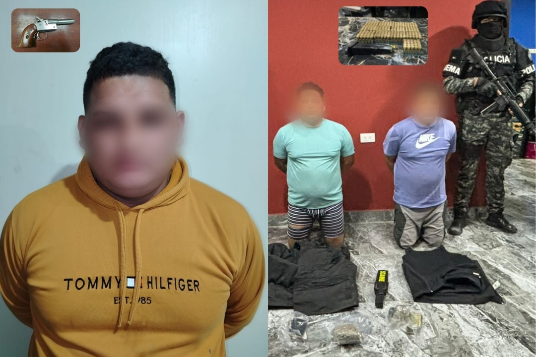 Detenidos en Portoviejo por porte de armas y tenencia de drogas