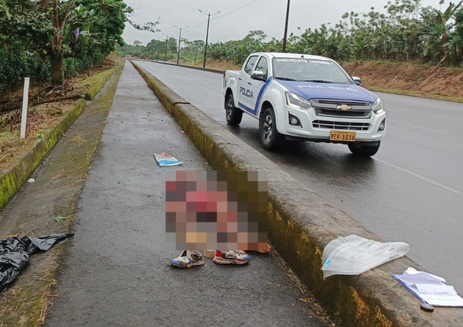 El cadáver desmembrado de un hombre apareció la mañana de este domingo 30 de junio del 2024. en el límite entre Manabí y Santo Domingo.
