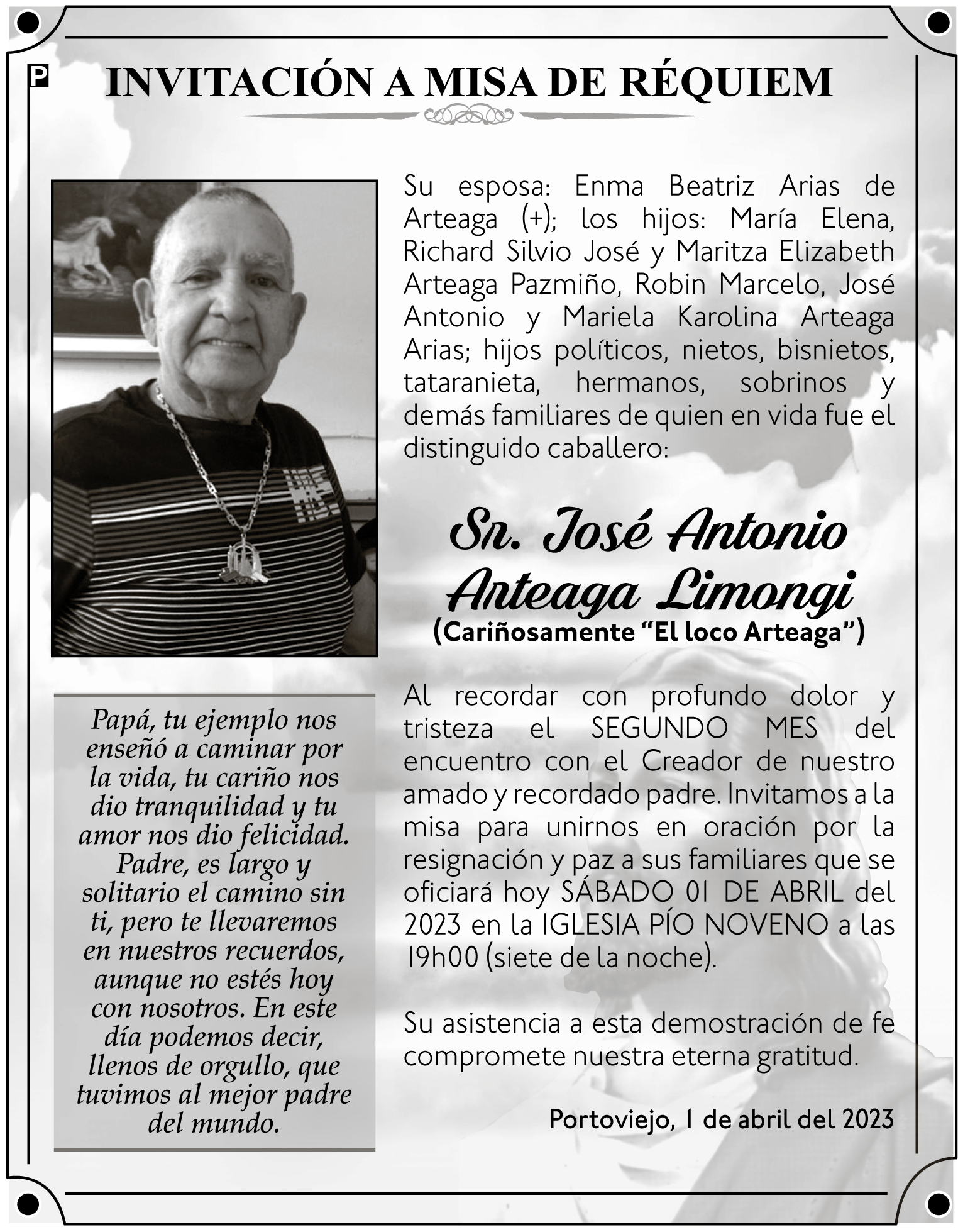 SR JOSE ANTONIO ARTEAGA LIMONGI - El Diario Ecuador