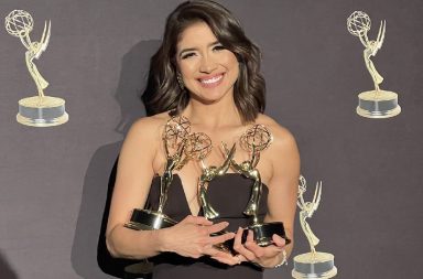 Dayanna Monroy, destacada periodista ecuatoriana se hizo de tres estatuillas en los prestigiosos Premios Emmy, en Estados Unidos.