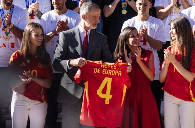 Selección de España recibida por los reyes, tras ganar la Eurocopa