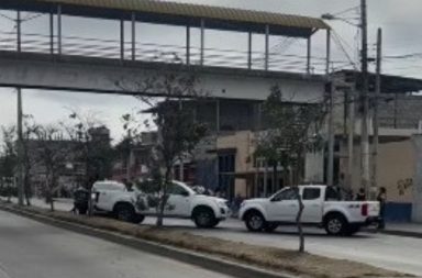 Sujetos querían colgar una cabeza de un puente en Machala