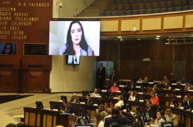 Verónica Abad, vicepresidenta de Ecuador, comparece en la Asamblea