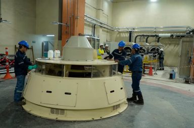 La segunda turbina, de la central hidroeléctrica Alluriquín, ya aporta 136 megavatios (MW) al sistema interconectado nacional.