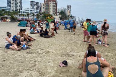 Manta tuvo playas concurridas este primer día de feriado de Año Nuevo