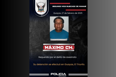 Detienen al segundo hombre más buscado de Manabí