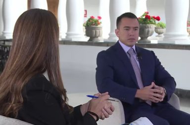 El presidente Daniel Noboa ofreció una entrevista la mañana de este martes 11 de febrero desde el Palacio de Carondelet.