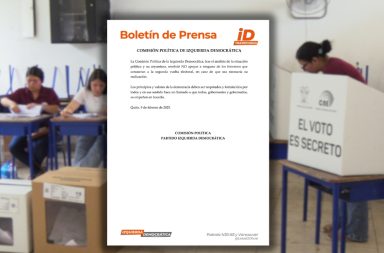 Elecciones Ecuador. La ID no apoyará a nadie si se da una segunda vuelta