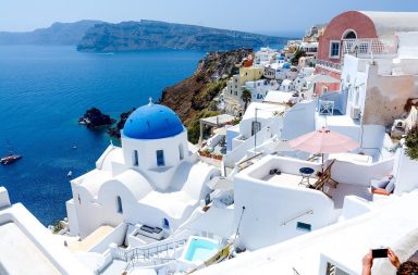 Santorini uno de los paraísos griegos se encuentra en emergencia tras una declaratoria de las autoridades de Grecia