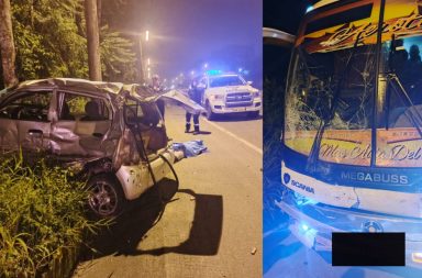 Crónica. Conductor murió luego de chocar contra un bus en la vía Santo Domingo - La Concordia.