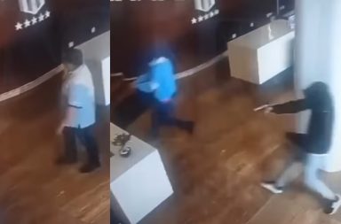 Video. Así fue el crimen de un hombre dentro de un hotel de Manta, Manabí.