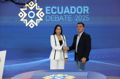 Ecuador. Leonardo Intriago La confrontación dominó el debate entre Noboa y González