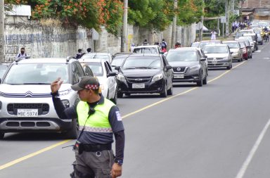 Estado del tráfico vehicular a la hora del almuerzo, de este jueves, 13 de marzo